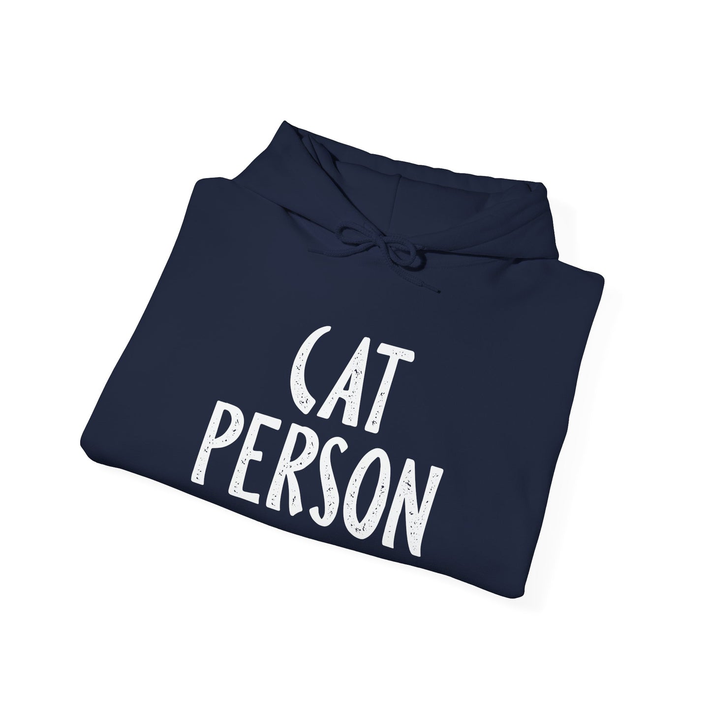 CAT PERSON - Premium Unisex Funny Sarcastic Black Hoodie Sweatshirt