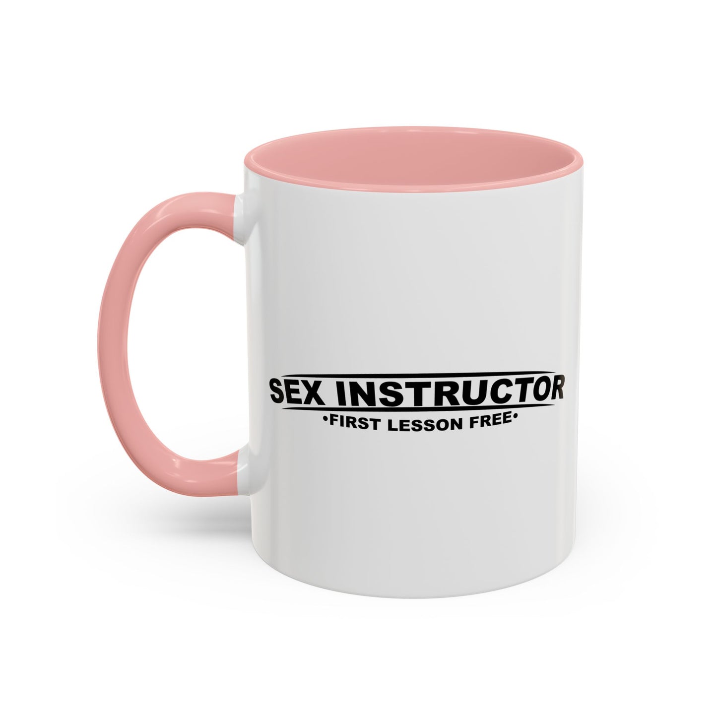 FIRST LESSON FREE Accent BiColor Funny Sarcastic Mug