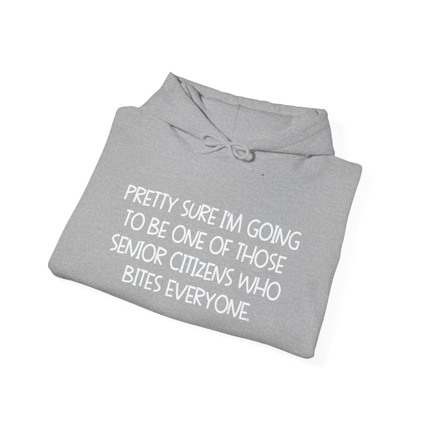 BITES EVERYONE - Premium Unisex Funny Sarcastic Black Hoodie Sweatshirt