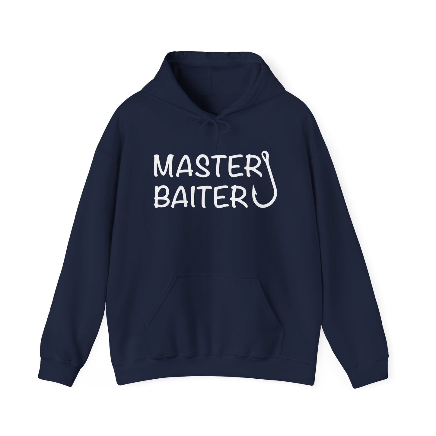 MASTER BAITER - Premium Unisex Funny Sarcastic Black Hoodie Sweatshirt