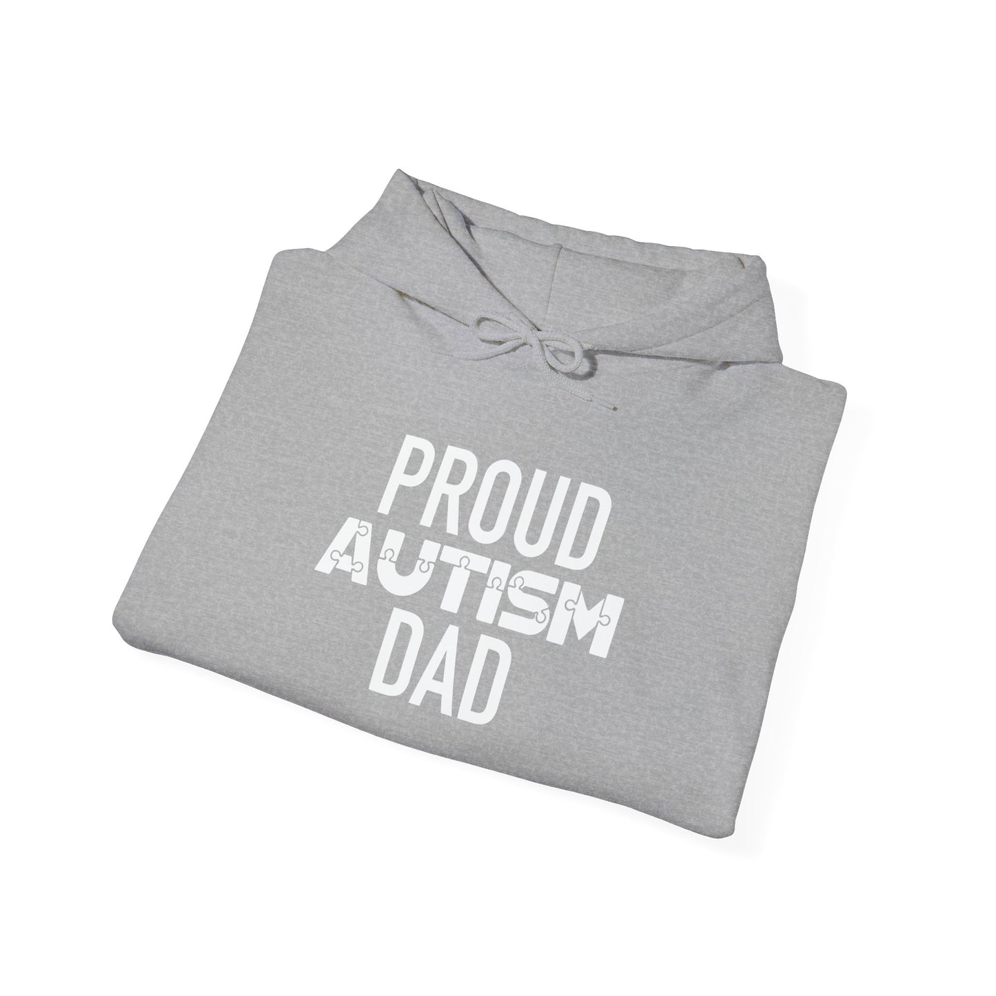 PROUD AUTISM DAD - Premium Unisex Funny Sarcastic Black Hoodie Sweatshirt