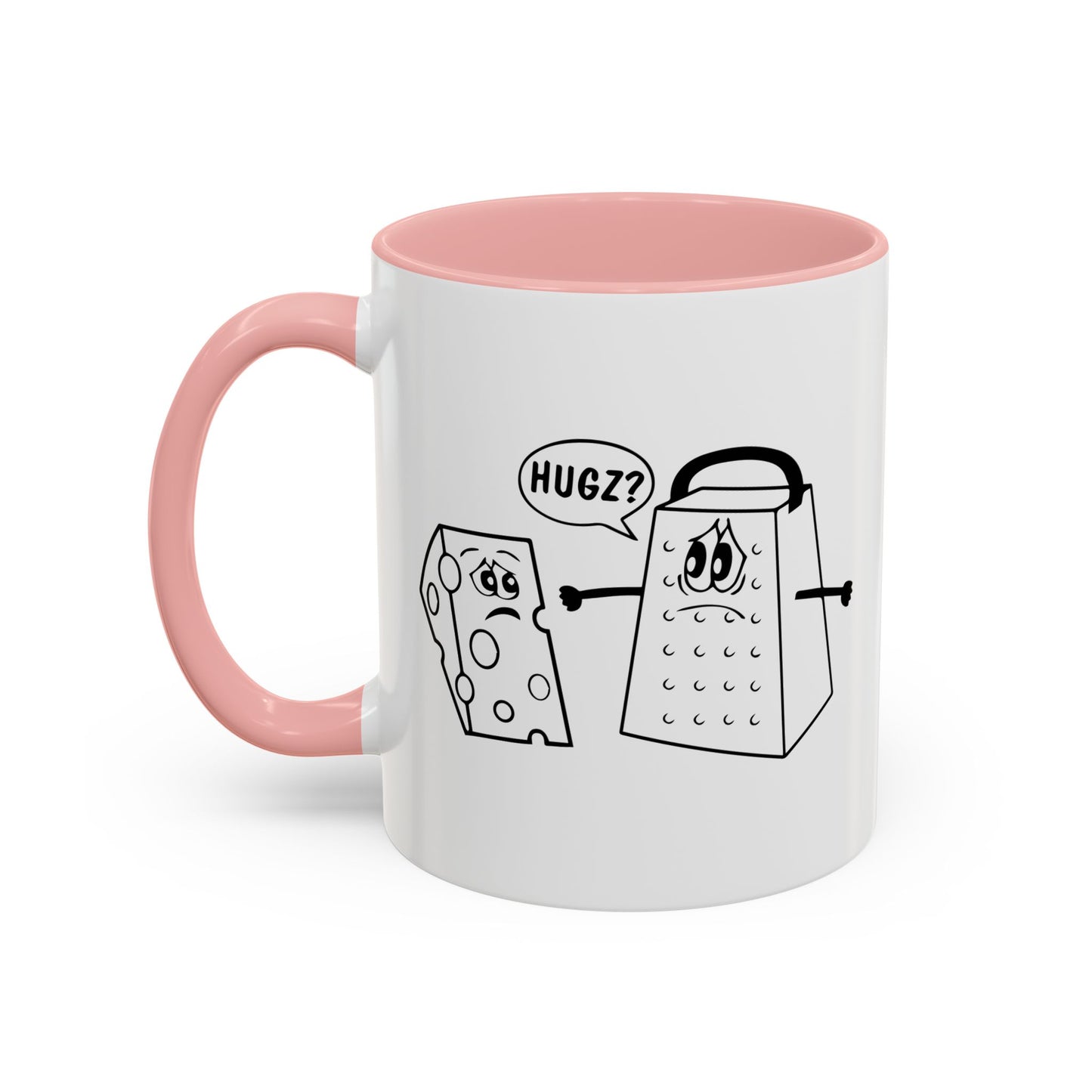 HUGZ? Accent BiColor Funny Sarcastic Mug