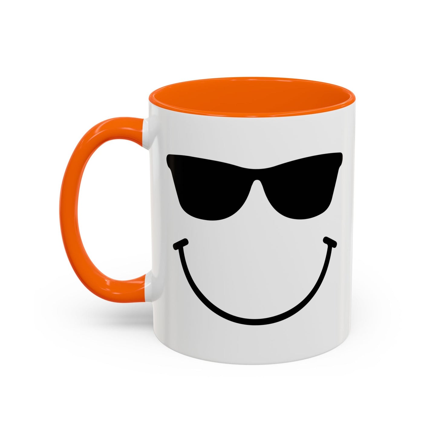 SUNGLASSES SMILE Accent BiColor Funny Sarcastic Mug