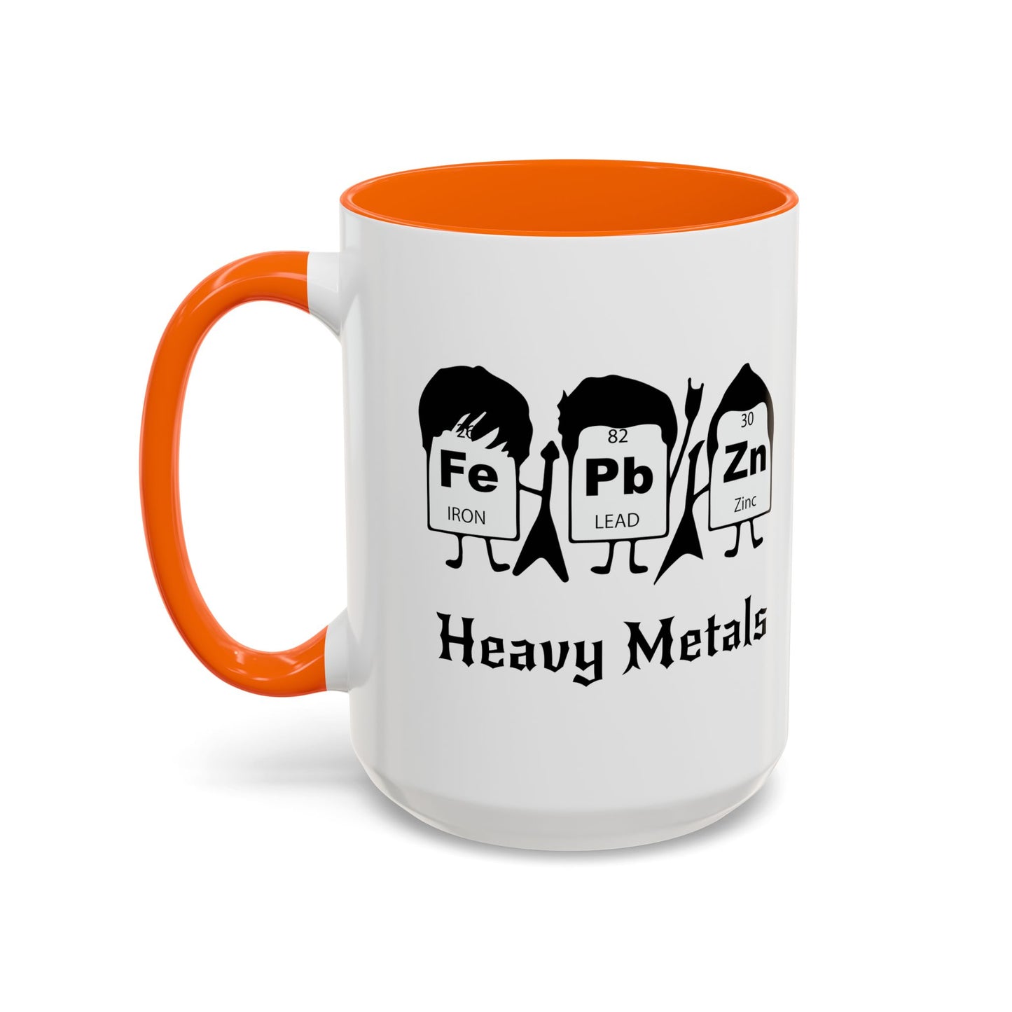 HEAVY METALS Accent BiColor Funny Sarcastic Mug