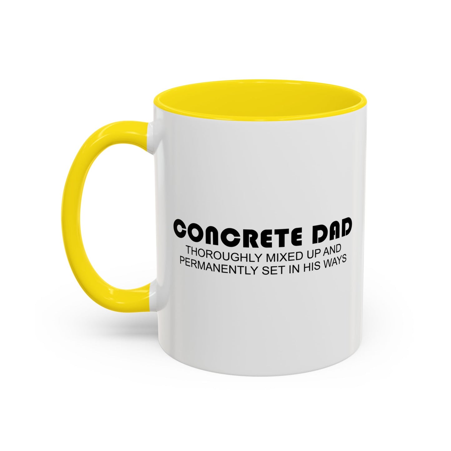 CONCRETE DAD Accent BiColor Funny Sarcastic Mug