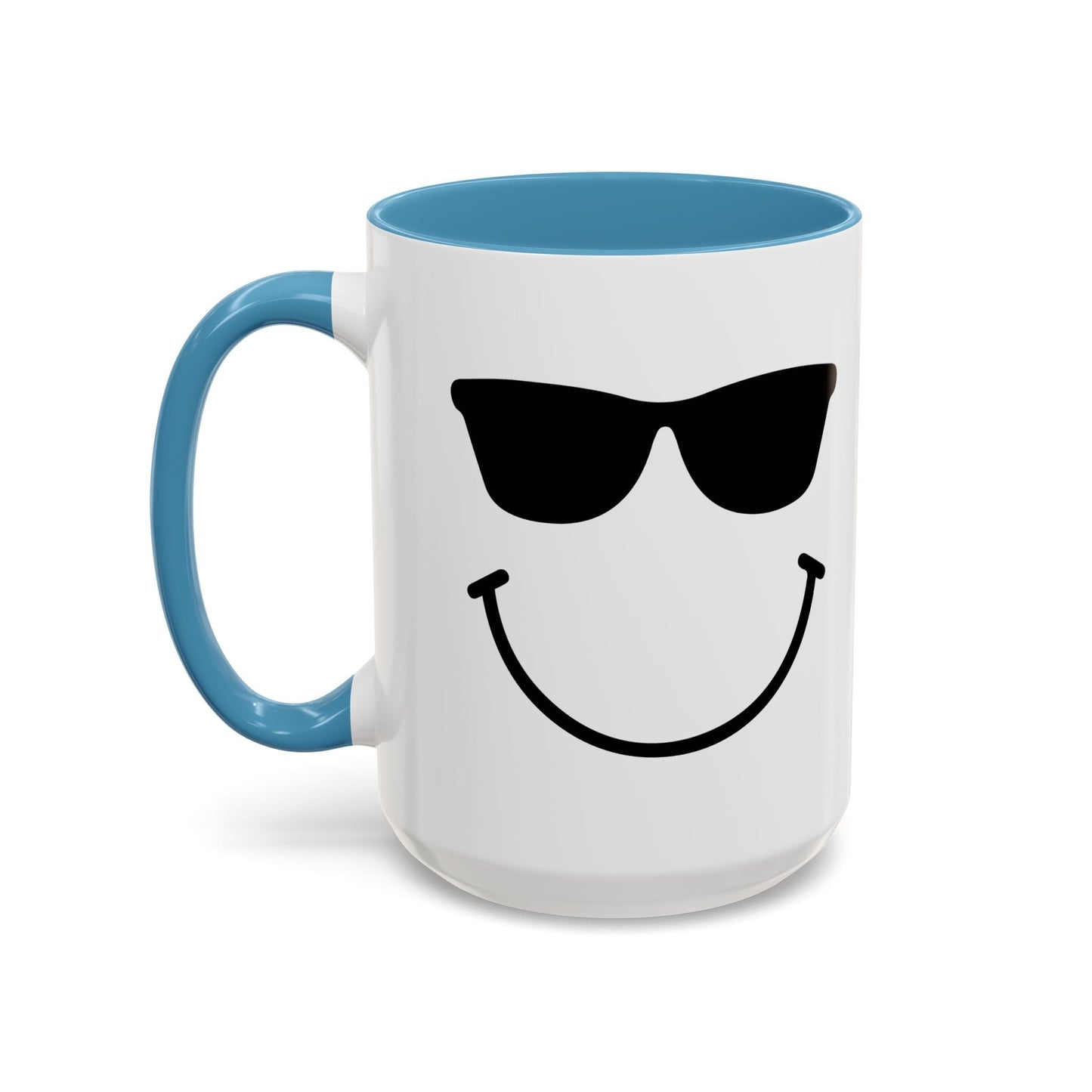 SUNGLASSES SMILE Accent BiColor Funny Sarcastic Mug