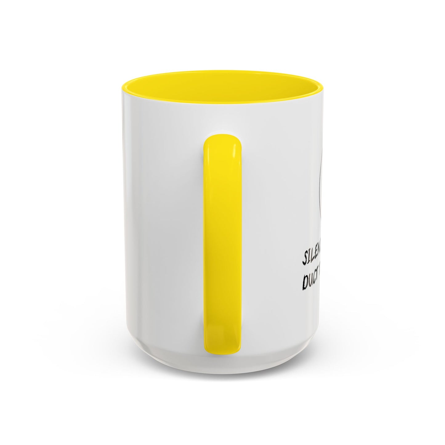 SILENCE IS GOLDEN. DUCT TAPE IS SILVER Accent BiColor Funny Sarcastic Mug