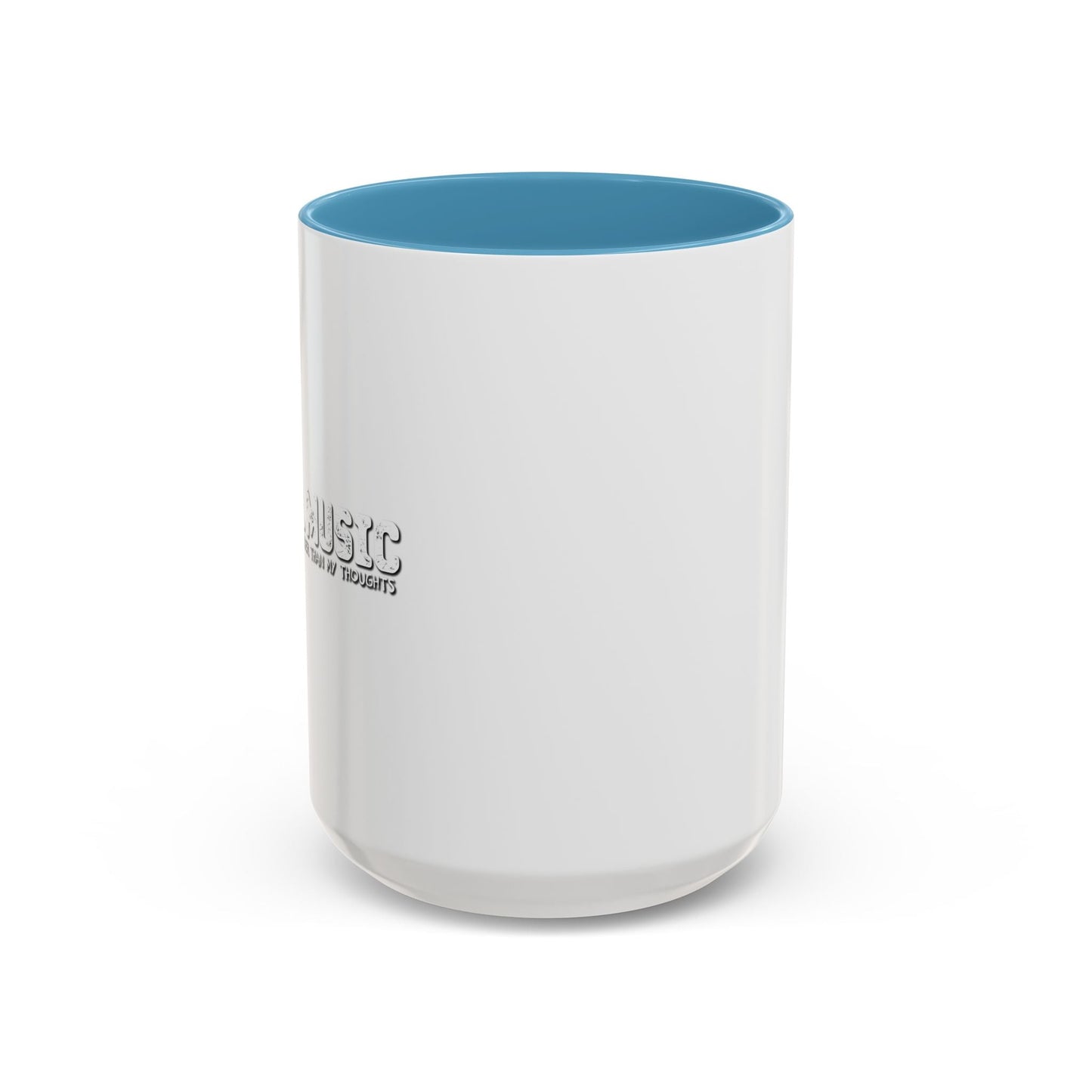 HEAVY METAL THE ONLY THING LOUDER THAN MY THOUGHTS Accent BiColor Mug