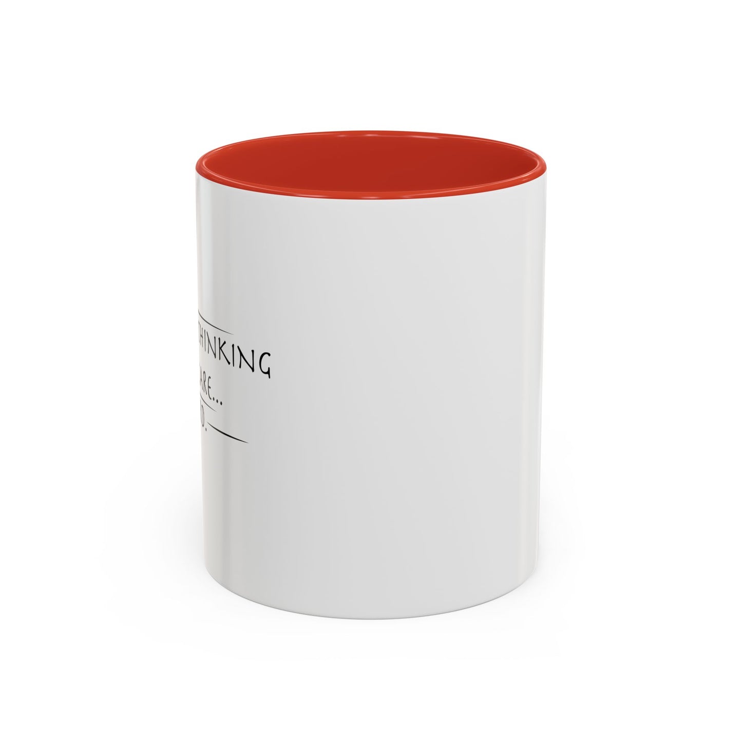 PEOPLE KEEP THINKING THAT I CARE... WEIRD. Accent BiColor Funny Sarcastic Mug