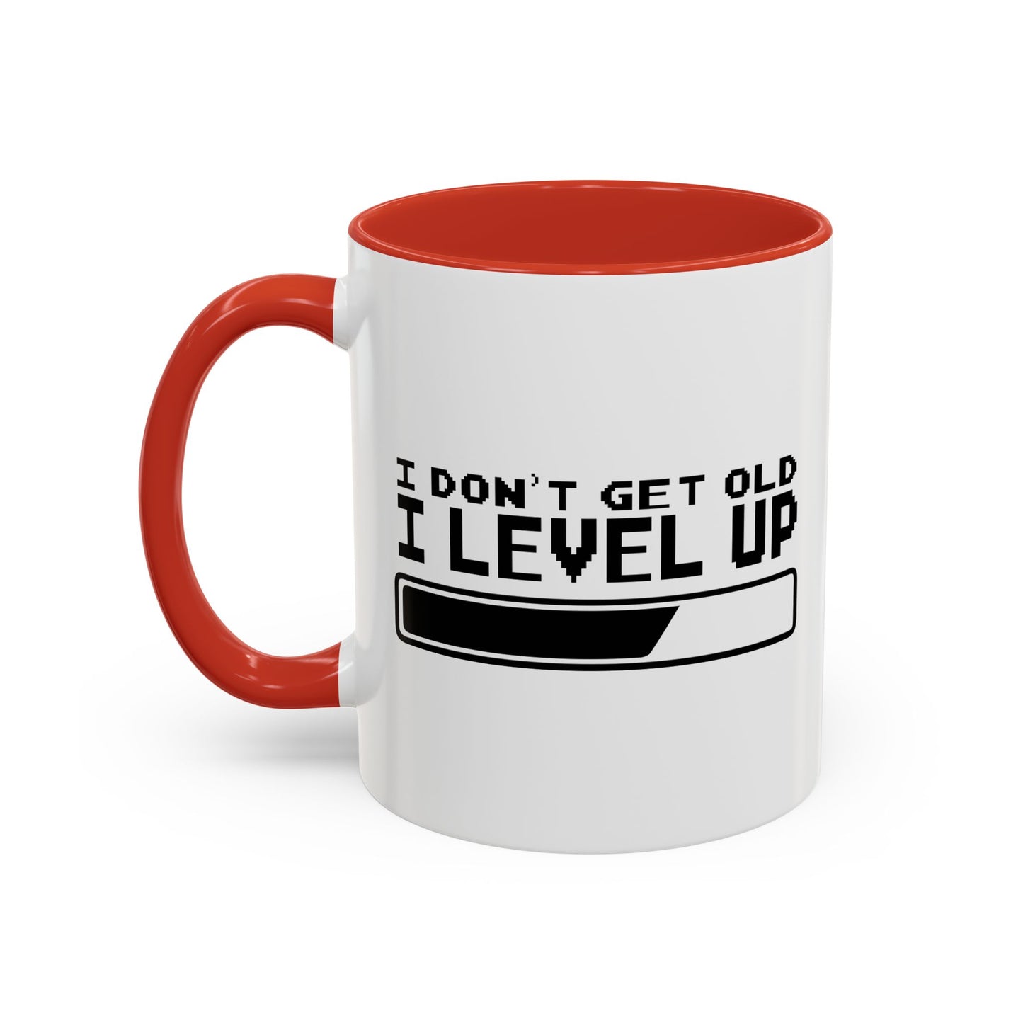 I DON'T GET OLD I LEVEL UP Accent BiColor Funny Sarcastic Mug