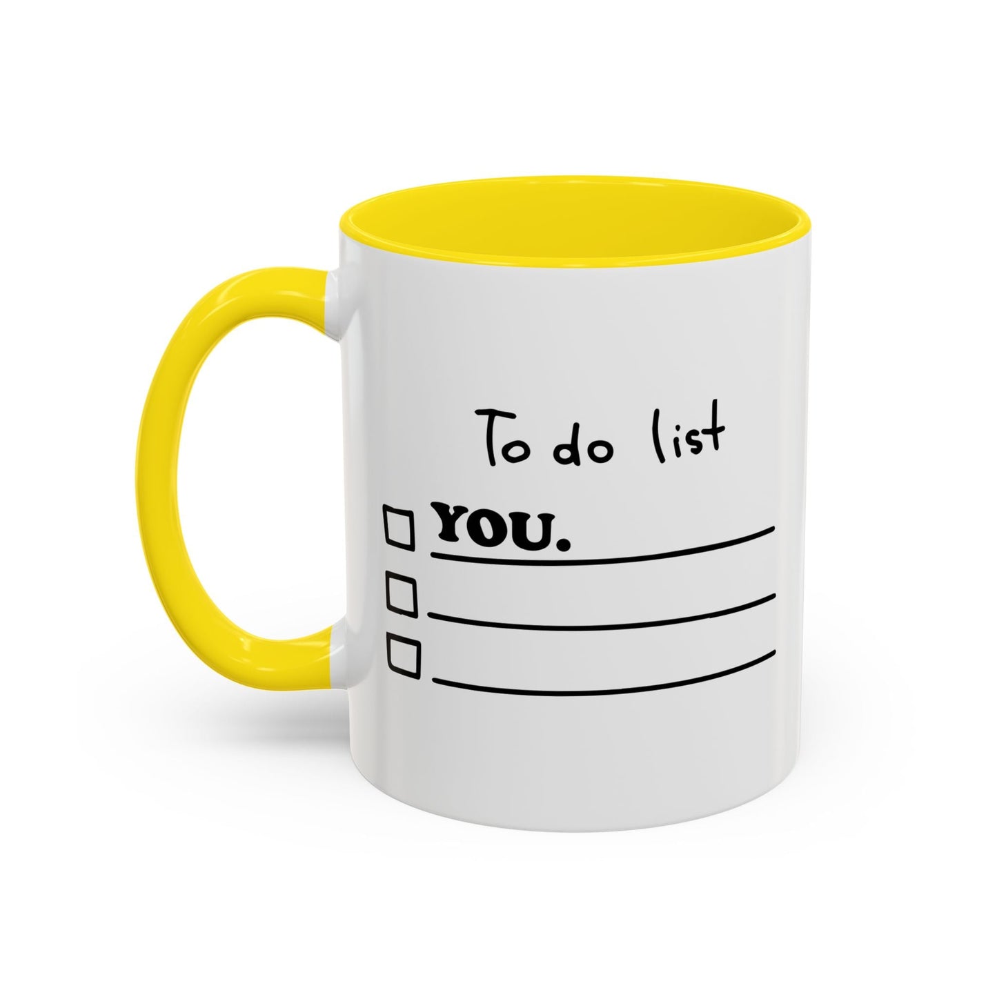 TO DO LIST Accent BiColor Funny Sarcastic Mug