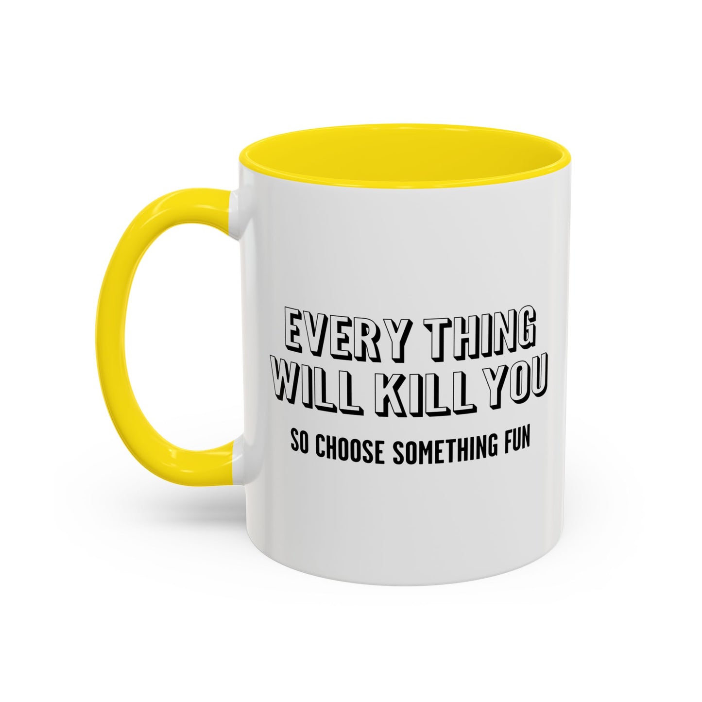 CHOOSE SOMETHING FUN Accent BiColor Funny Sarcastic Mug