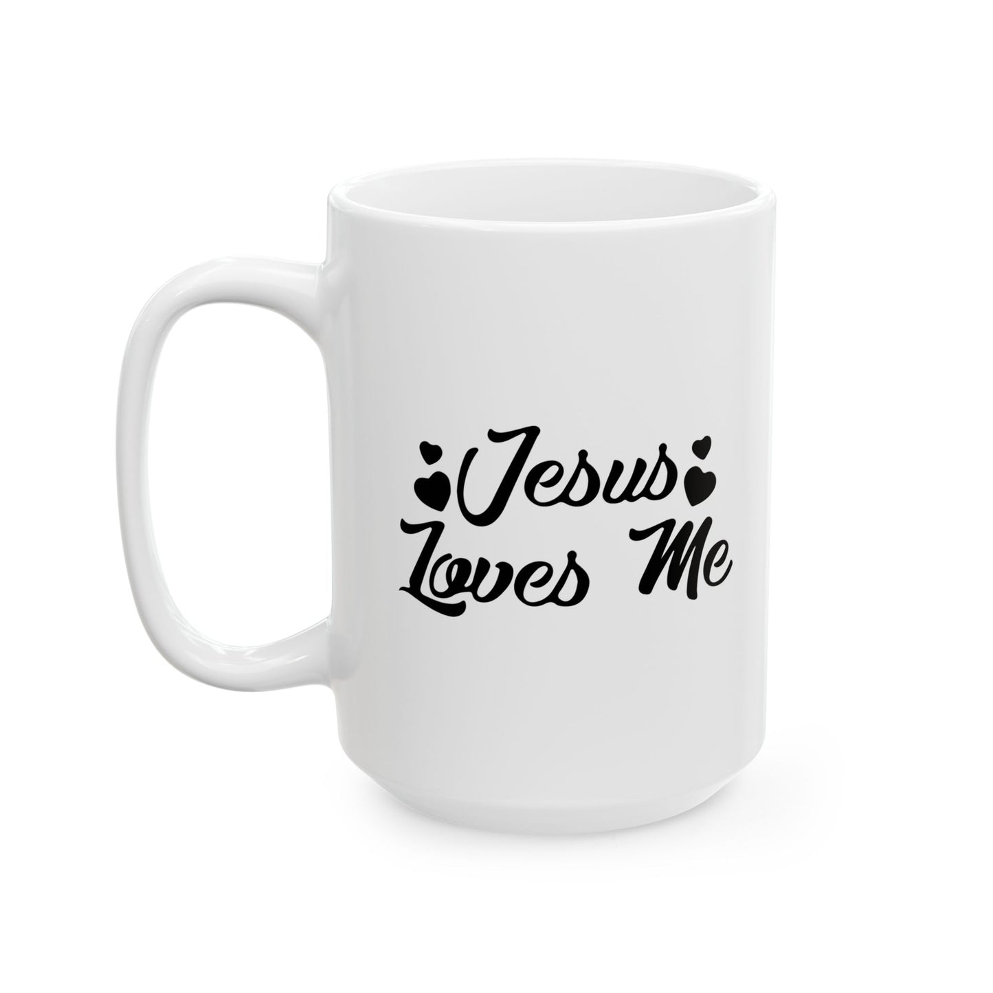 JESUS LOVES ME WHITE MUG