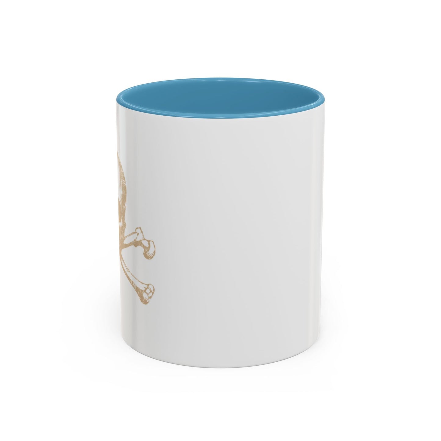 HUMAN SKULL CROSS BONES Accent BiColor Funny Sarcastic Mug