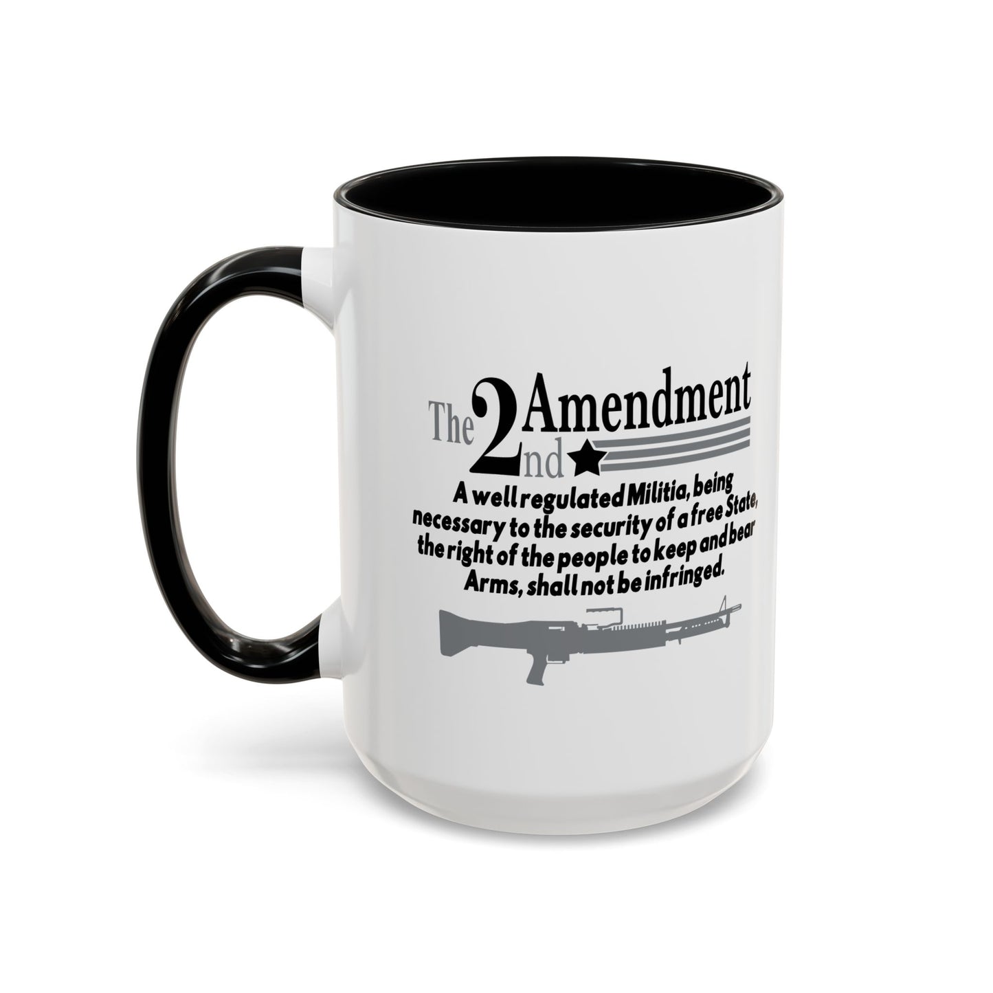 THE 2NS AMENDMENT Accent BiColor Funny Sarcastic Mug