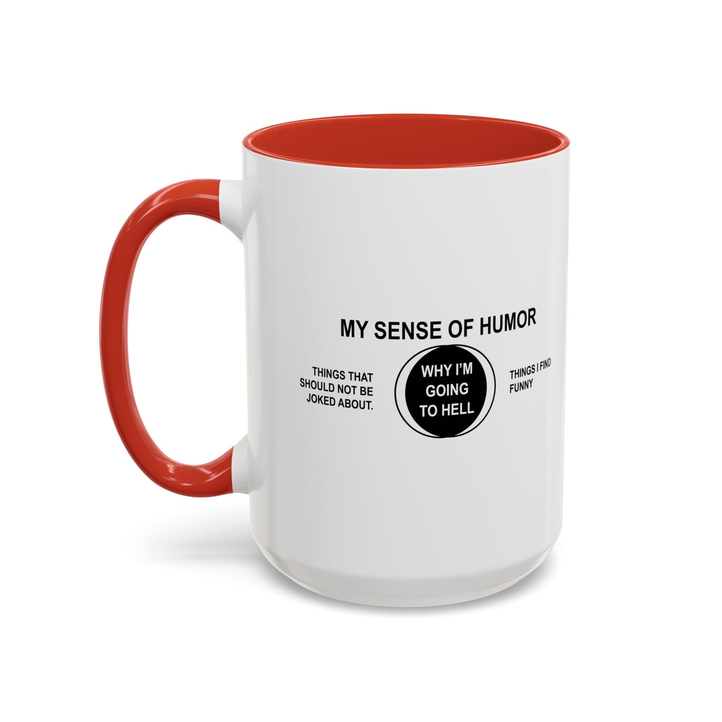 WHY I'MGOING TO HELL Accent BiColor Funny Sarcastic Mug