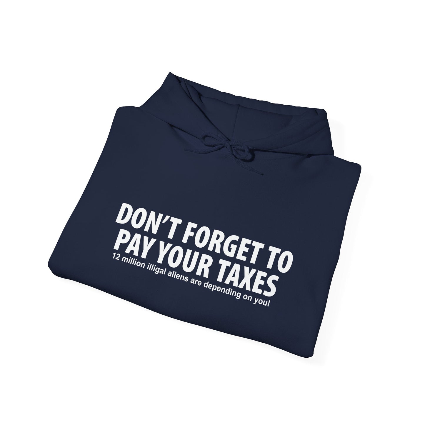 DON'T FORGET TO PAY YOUR TAXES - Premium Unisex Funny Sarcastic Black Hoodie Sweatshirt