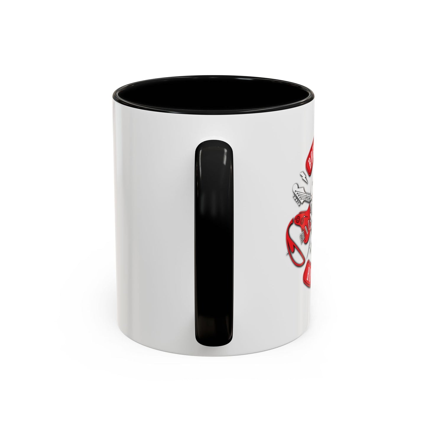 BORN TO BE ROCK STAR BLACK Accent BiColor Funny Sarcastic Mug