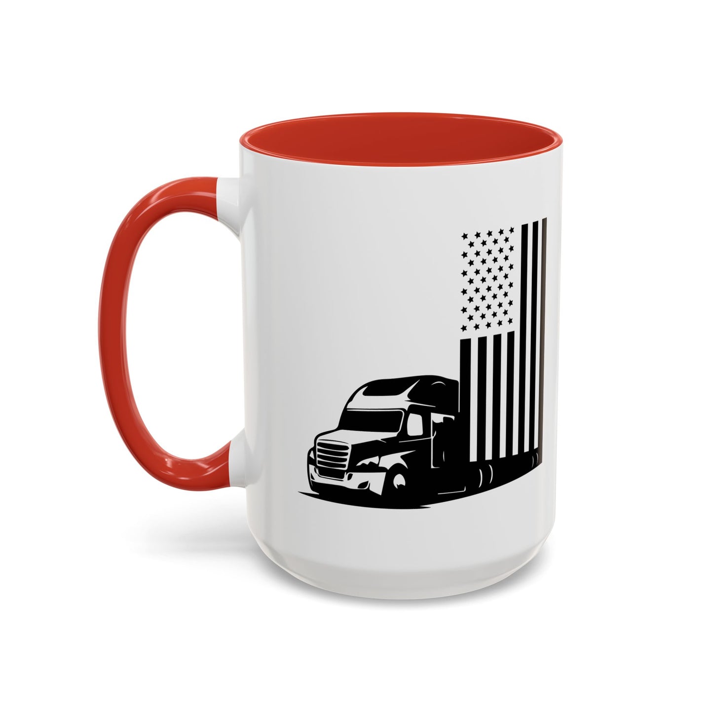 DISTRESS TRUCK AMERICAN FLAG Accent BiColor Funny Sarcastic Mug