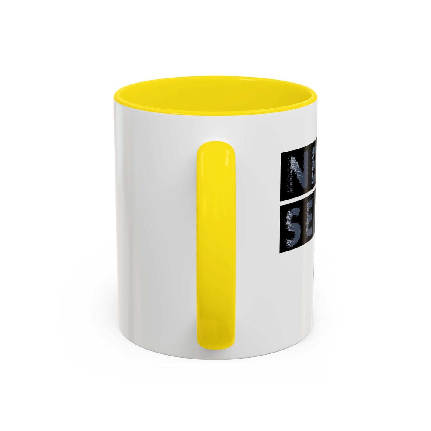 NEVER SETTLE Accent BiColor Funny Sarcastic Mug