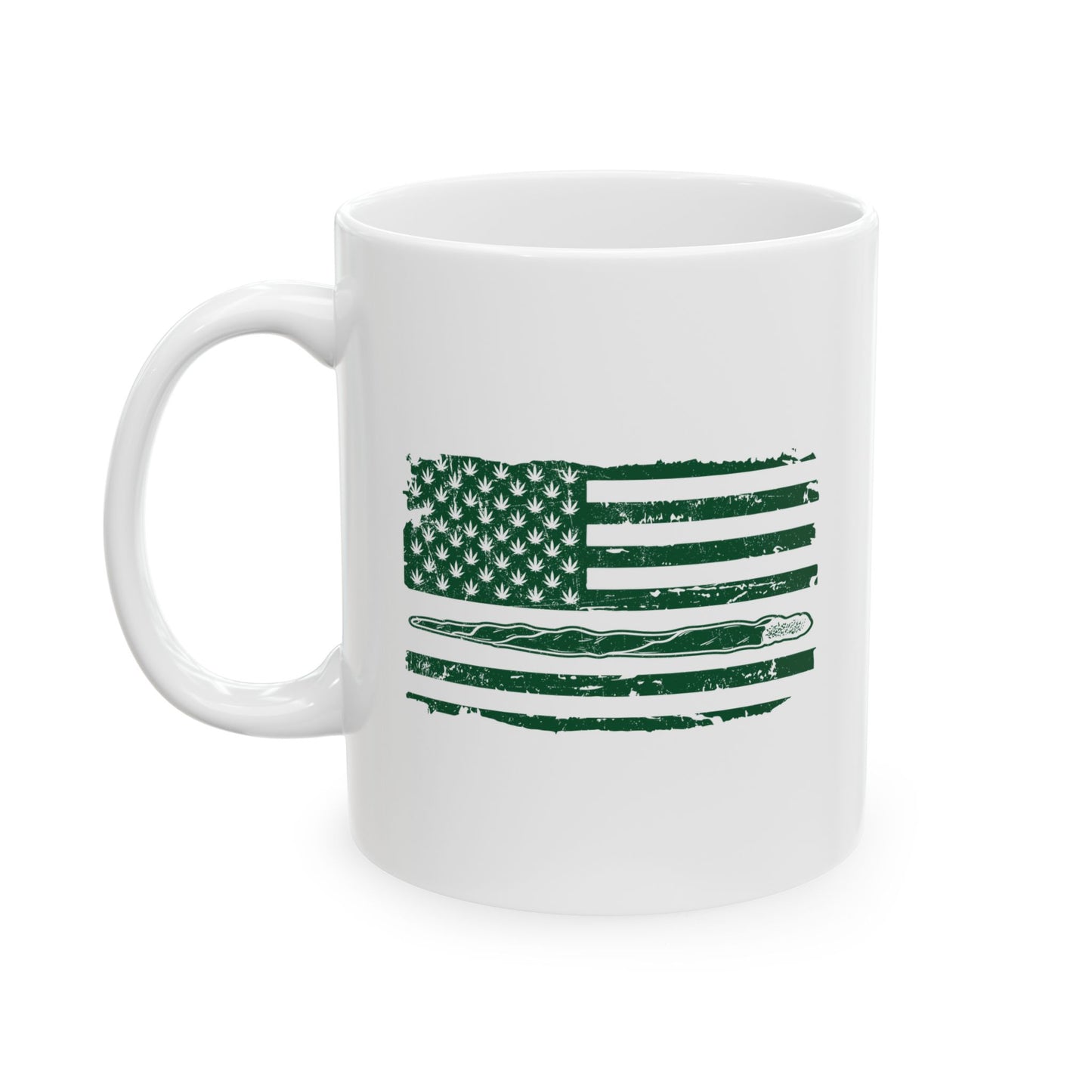 420 FLAG FUNNY SARCASTIC WHITE MUG