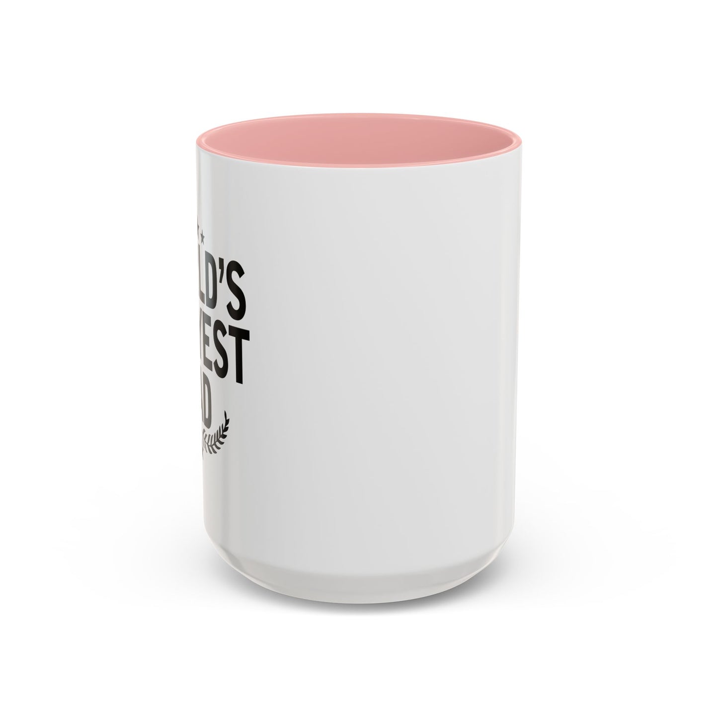 WORLD'S OKAYEST DAD Accent BiColor Funny Sarcastic Mug