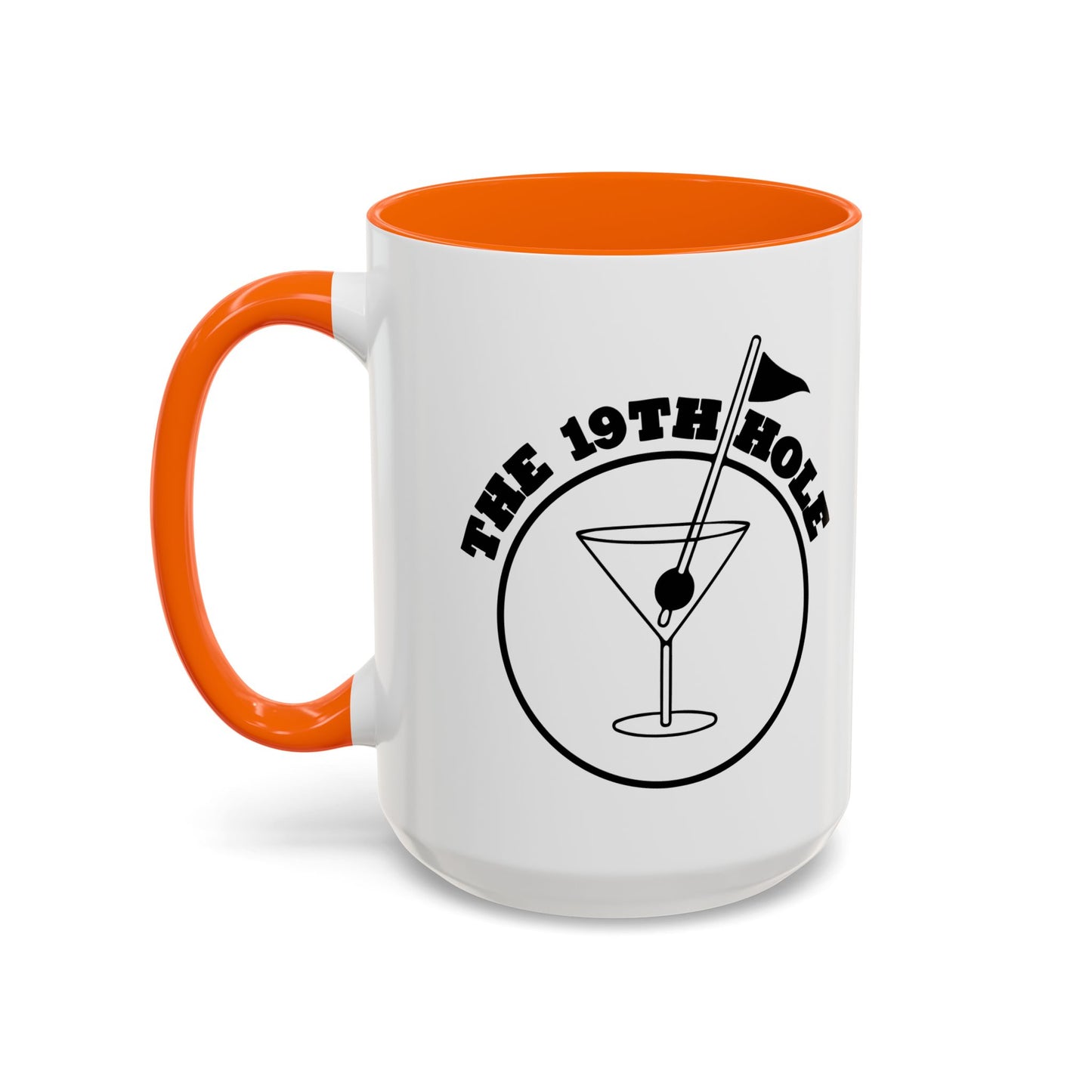 THE 19TH HOLE Accent BiColor Funny Sarcastic Mug