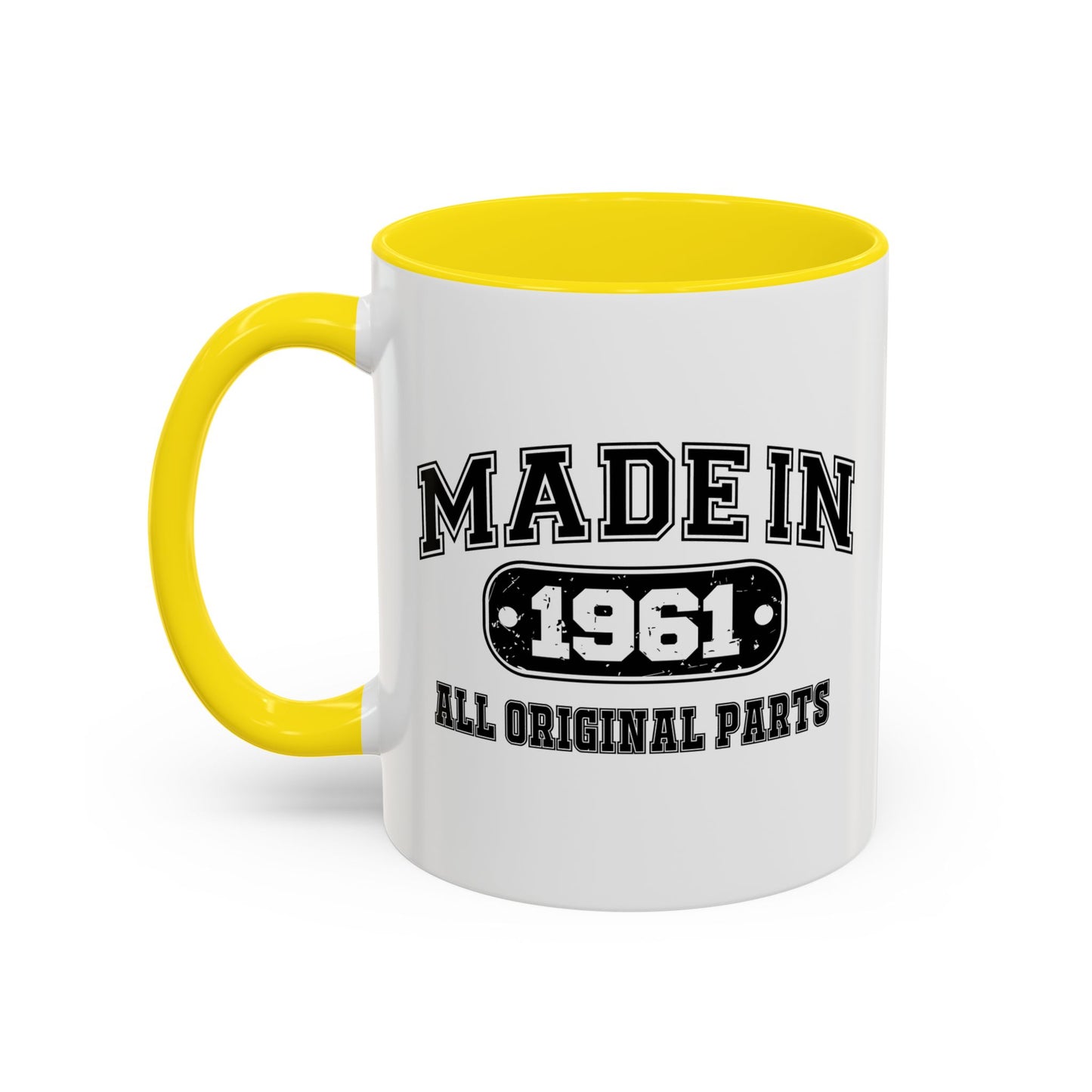 MADE IN 1961 Accent BiColor Funny Sarcastic Mug