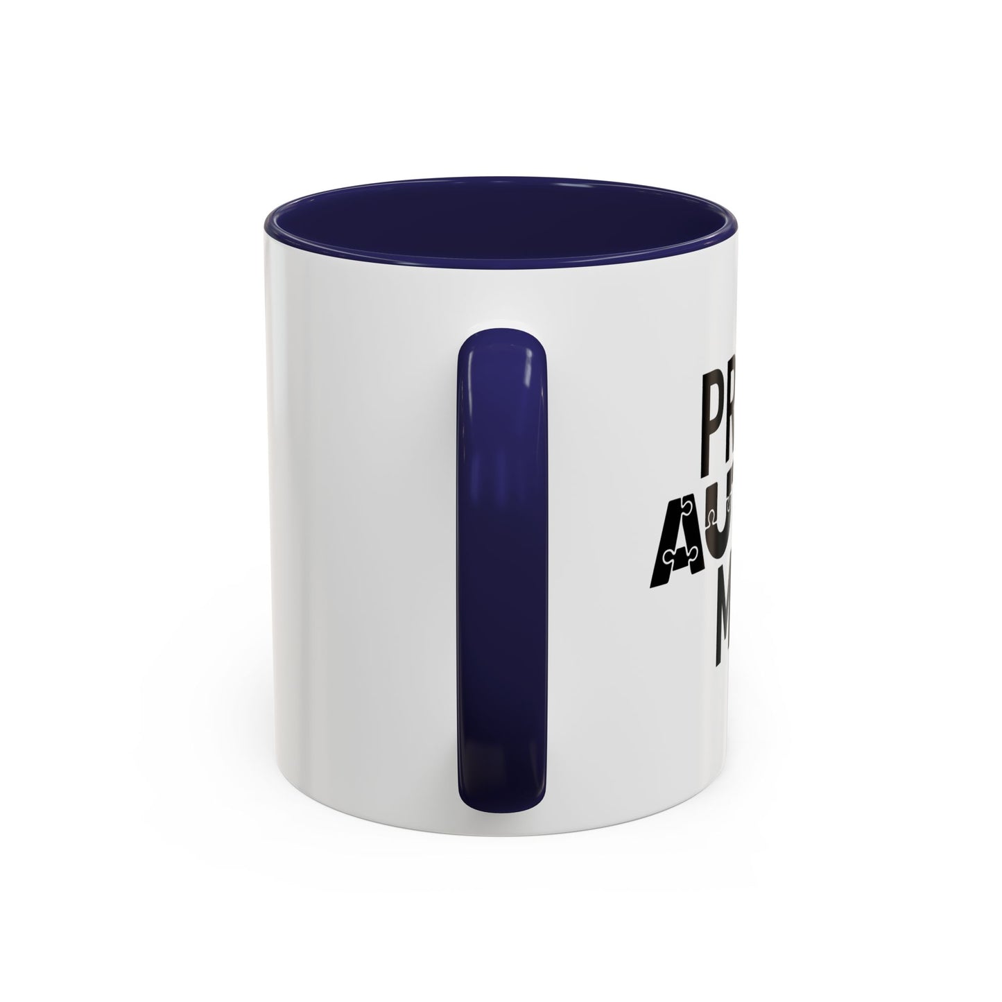 PROUD AUTISM MOM Accent BiColor Mug