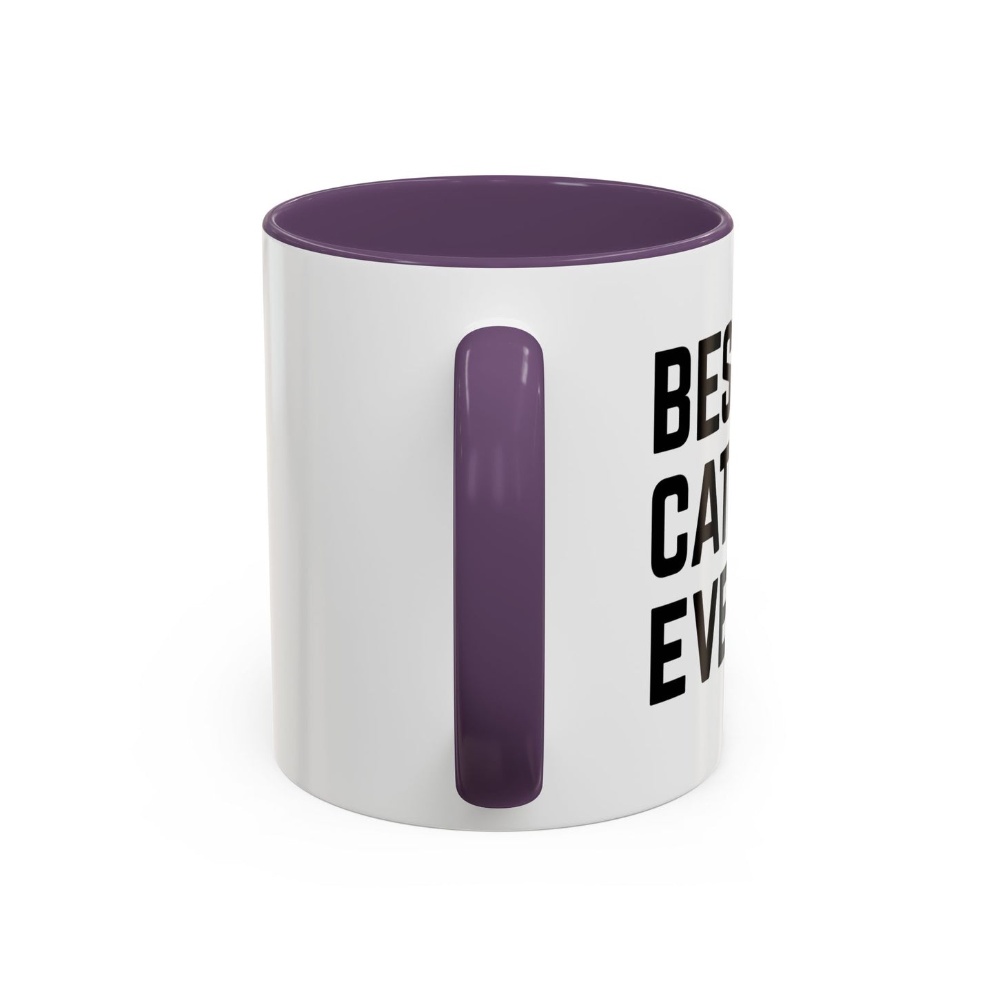 BEST CAT DAD EVER Accent BiColor Funny Sarcastic Mug