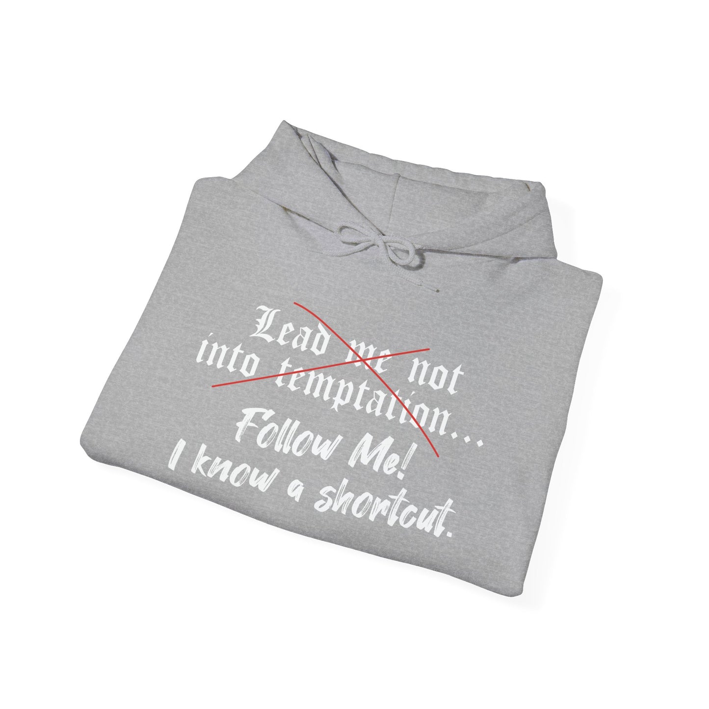 Follow Me I know a Shortcut - Premium Unisex Funny Sarcastic Black Hoodie Sweatshirt