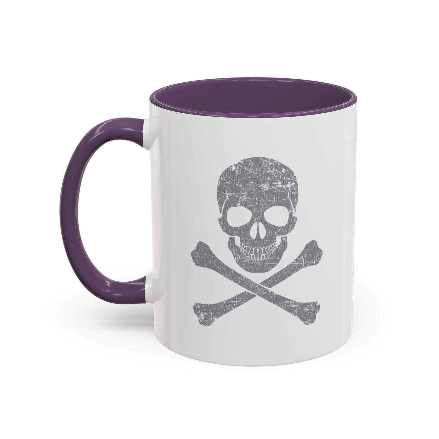 GRAY SKULL BONES Accent BiColor Funny Sarcastic Mug