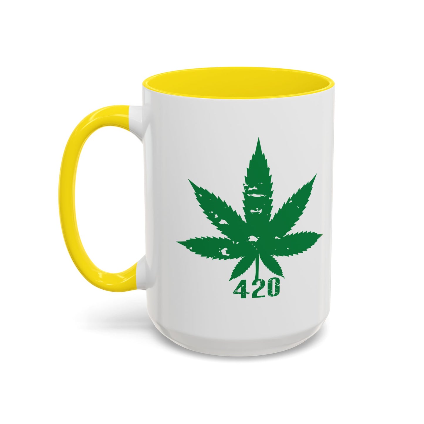 WEED LEAF 420 Accent BiColor Funny Sarcastic Mug