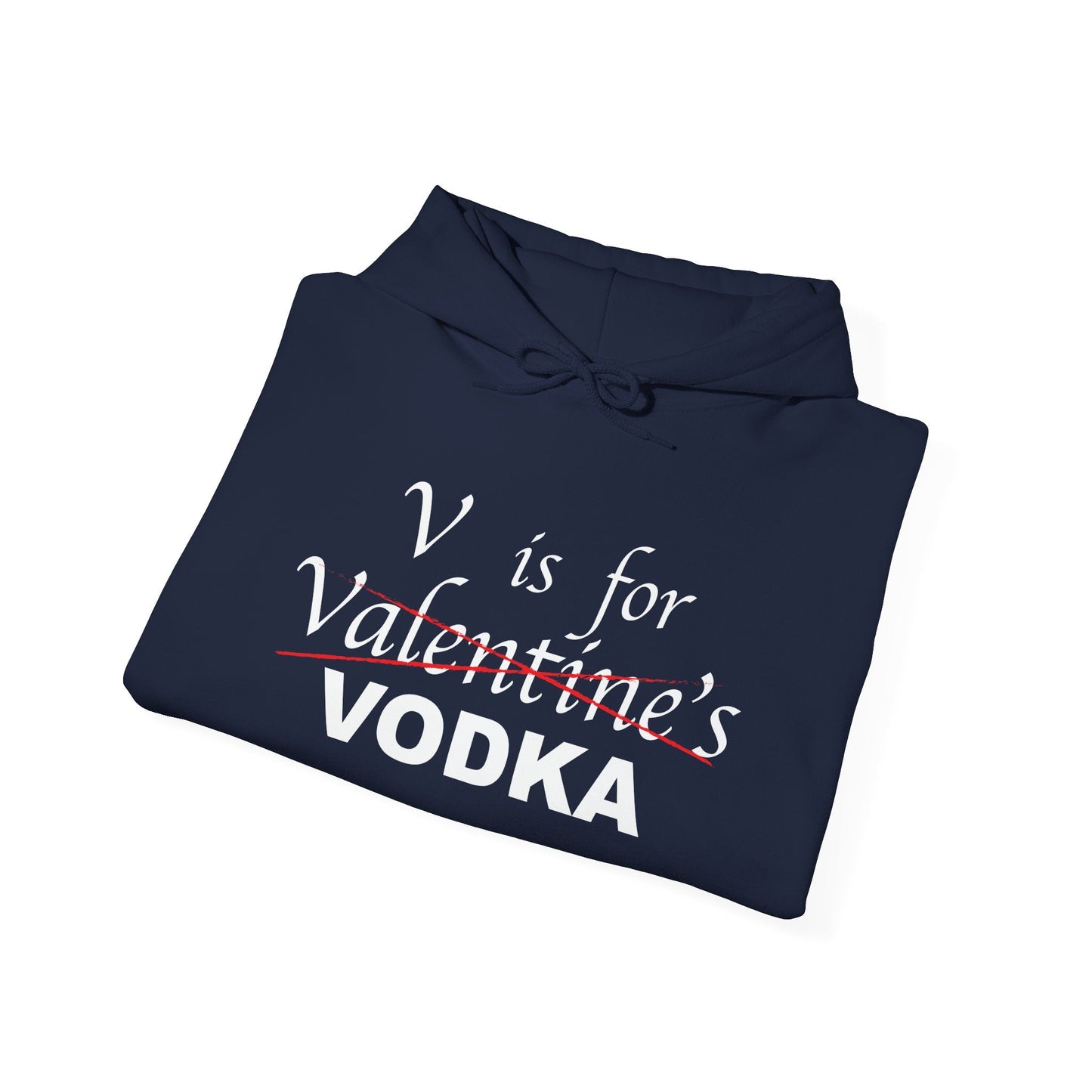 V IS FOR VODKA - Premium Unisex Funny Sarcastic Black Hoodie Sweatshirt