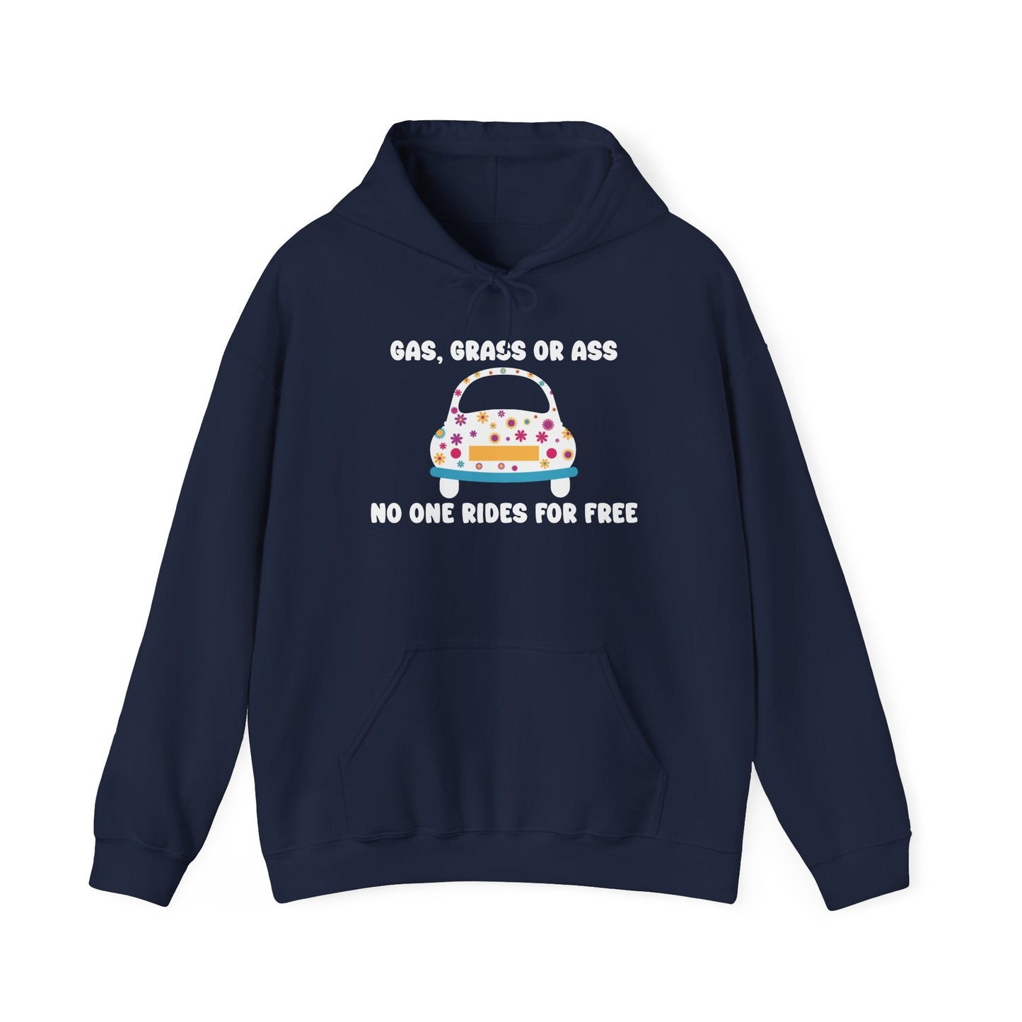 NO ONE RIDES 4 FREE - Premium Unisex Funny Sarcastic Black Hoodie Sweatshirt