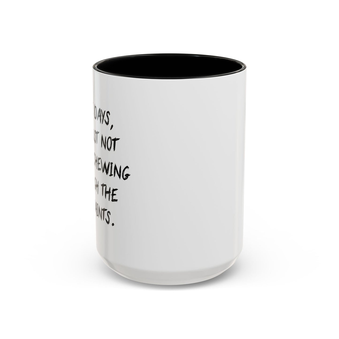 NOT WORTH CHEWING THROUGH THE RESTRAINTS Accent BiColor Funny Sarcastic Mug