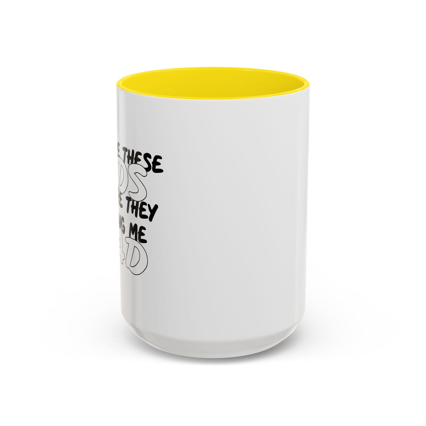 WHO ARE THESE KIDS Accent BiColor Funny Sarcastic Mug