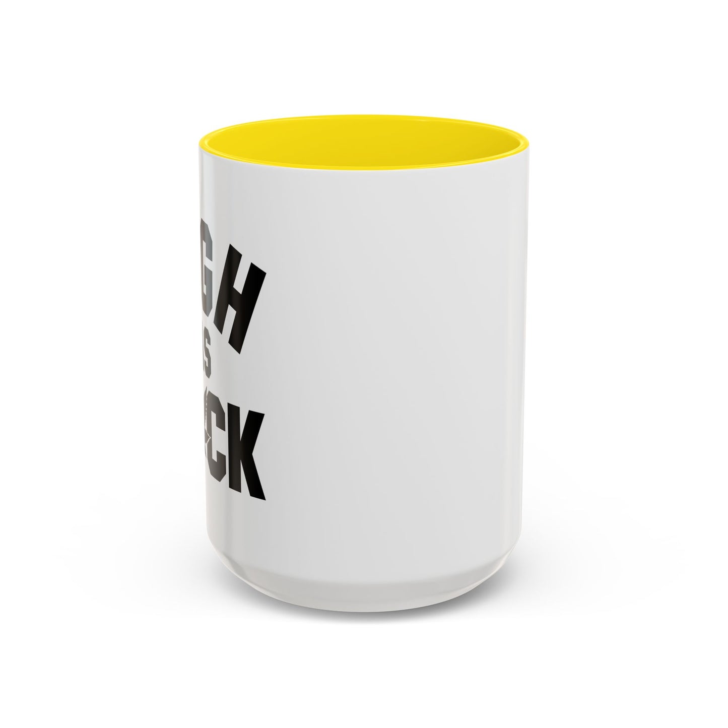 HIGH AS FUCK Accent BiColor Funny Sarcastic Mug