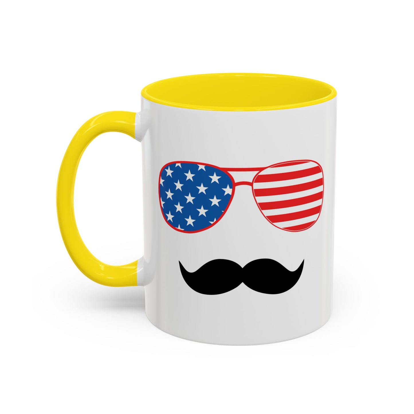 4TH OF JULY SUNGLASSES Accent BiColor Funny Sarcastic Mug