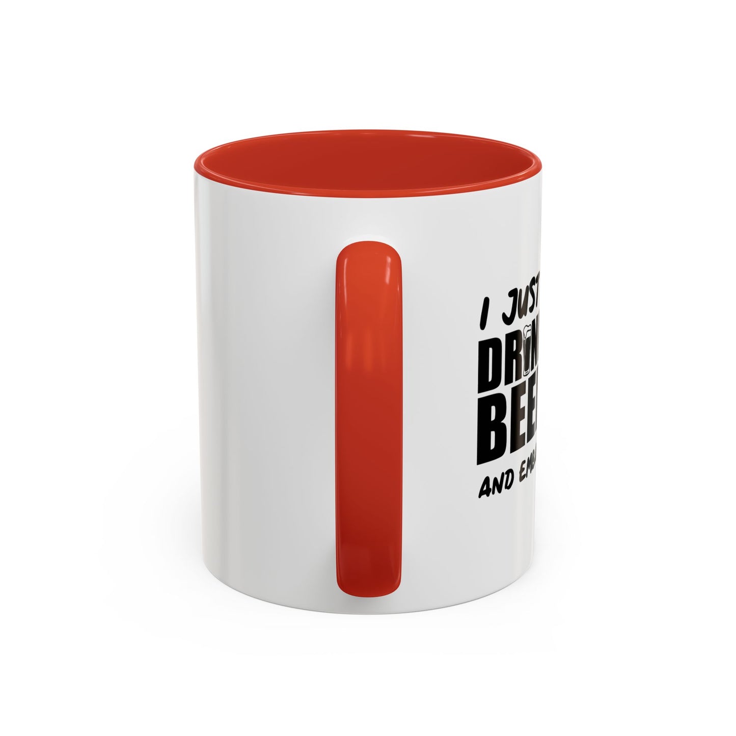 I JUSTWANT TO DRINK BEER & GOLF Accent BiColor Funny Sarcastic Mug