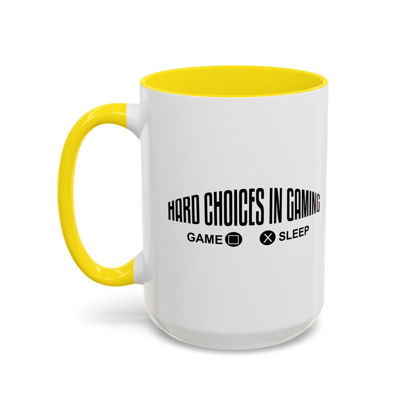 HARD CHOICES IN GAMING Accent BiColor Funny Sarcastic Mug