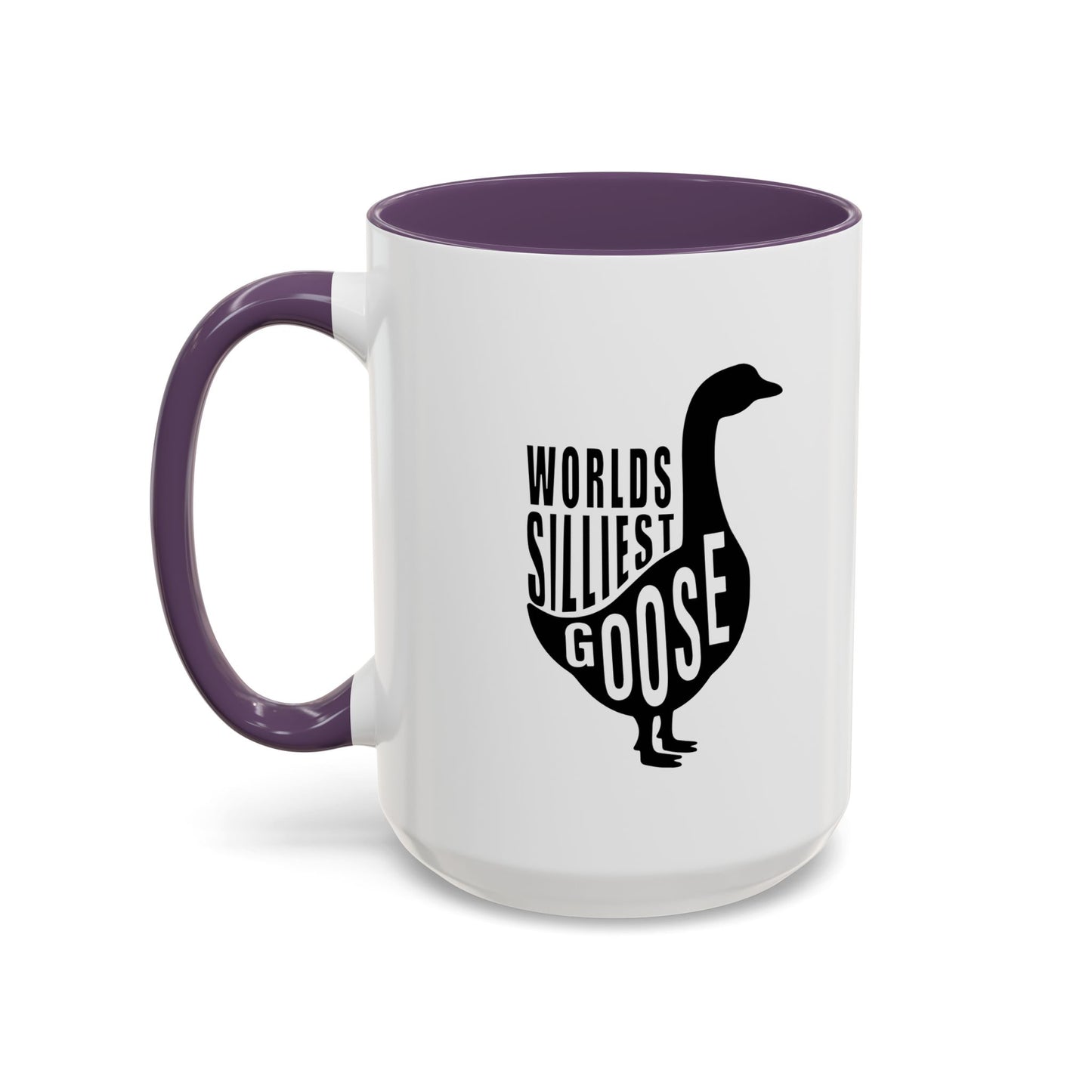 WORLDS SILLIEST GOOSE Accent BiColor Funny Sarcastic Mug