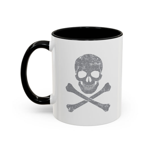 GRAY SKULL BONES Accent BiColor Funny Sarcastic Mug