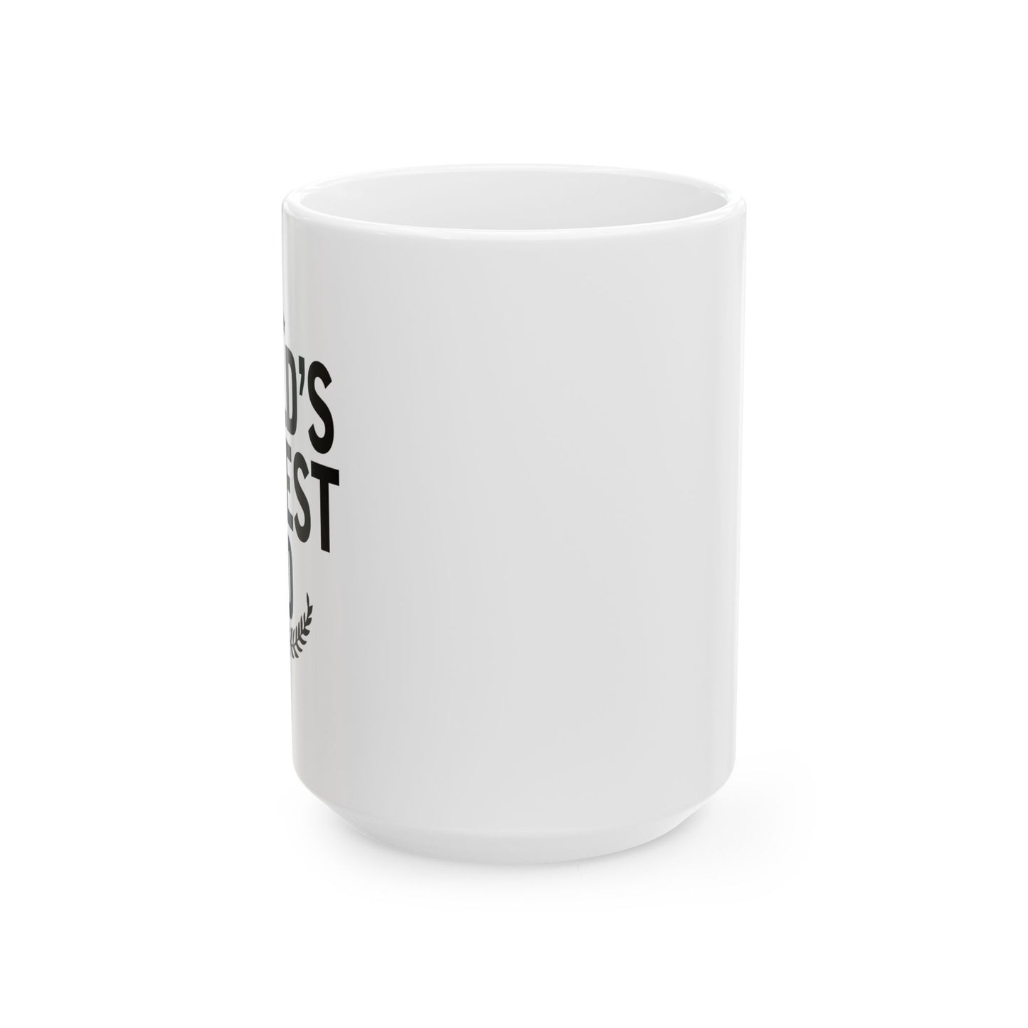 WORLD'S OKAYEST DAD FUNNY SARCASTIC WHITE MUG