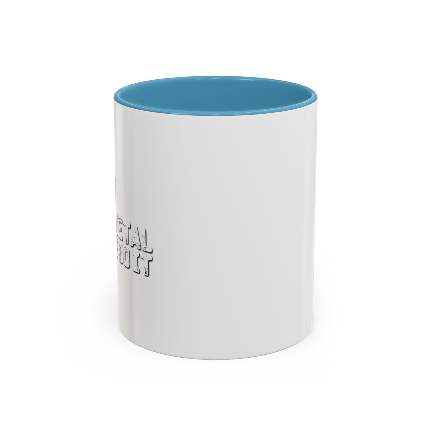 HEAVY METAL MADE ME DO IT Accent BiColor Funny Sarcastic Mug