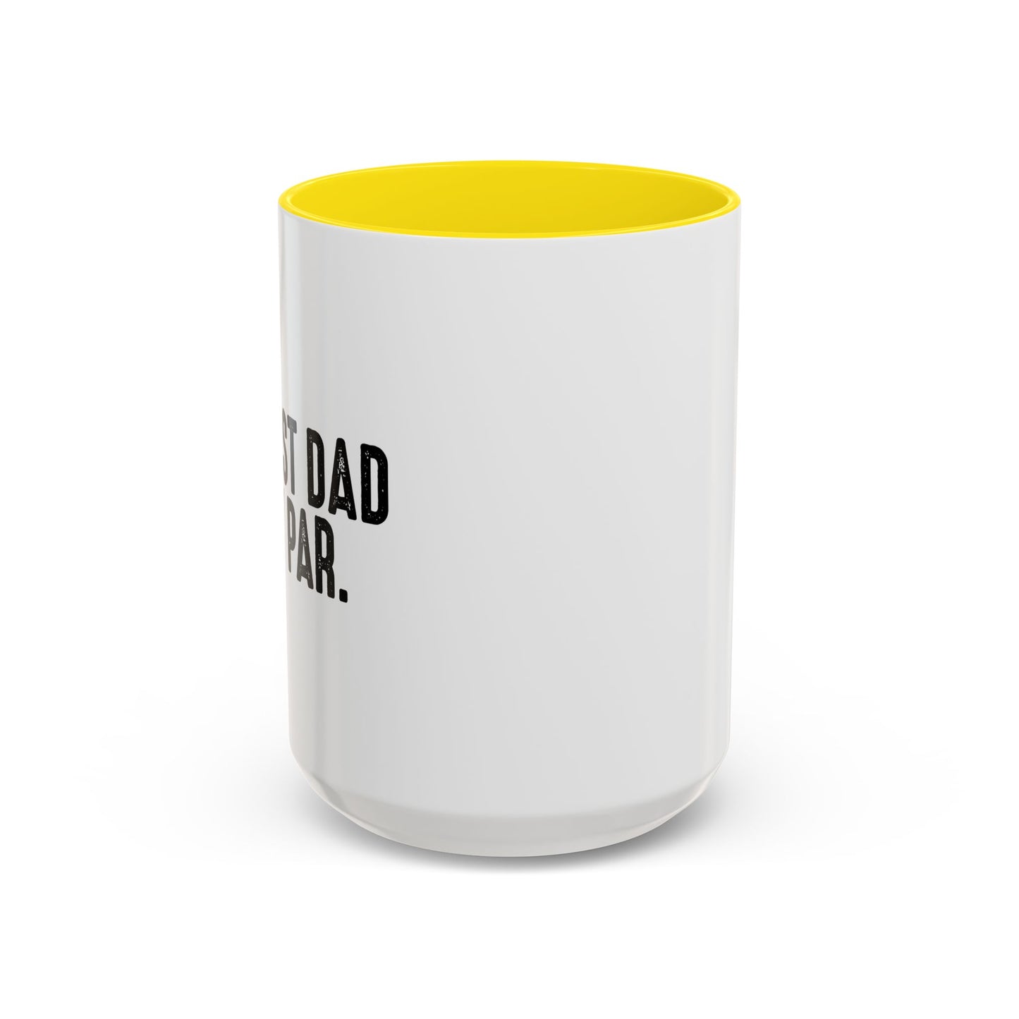 BEST DAD BY PAR Accent BiColor Funny Sarcastic Mug