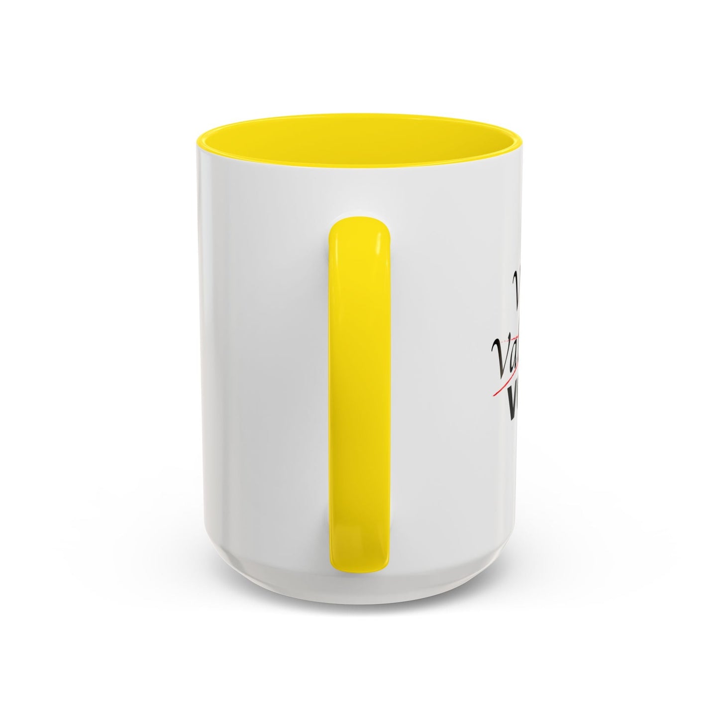 V IS FOR VODKA Accent BiColor Funny Sarcastic Mug