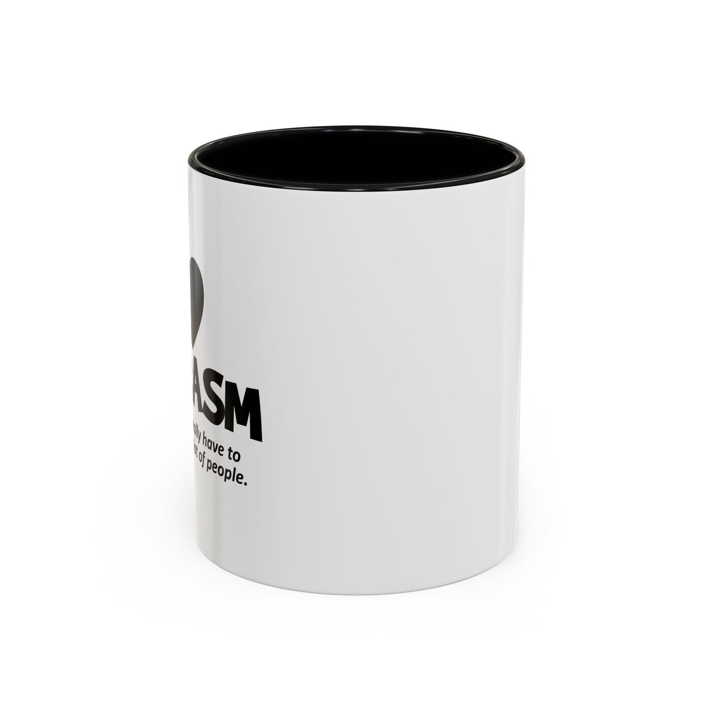 I HEART SARCASM Accent BiColor Funny Sarcastic Mug