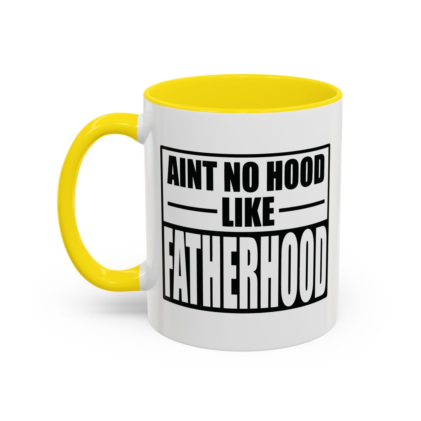 FATHERHOOD Accent BiColor Funny Sarcastic Mug