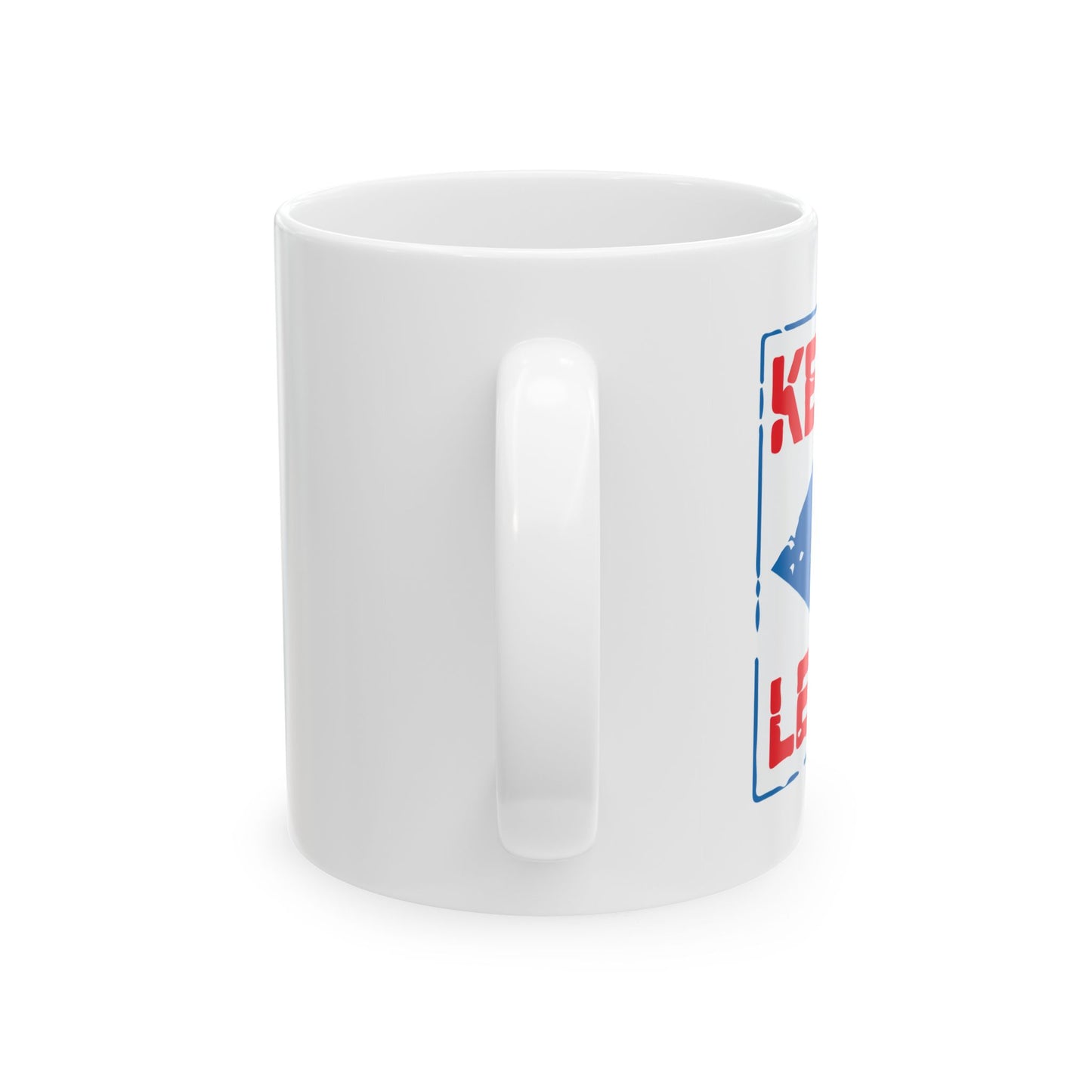 KEEP LEFT FUNNY SARCASTIC WHITE MUG